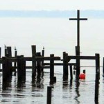 The cross on the dock withstood Hurricane Irene The cross on the dock withstood Hurricane Irene
